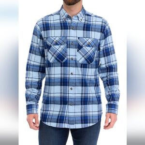 NEW. Ocean & Coast Blue Plaid Flannel Shirt. Men's Size 4X. Big & Tall